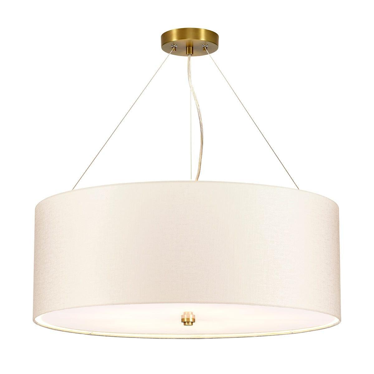 Pearce 26" Pendant with Brass Ceiling Pan Designers Light Box-Ceiling Pendant Lights-Elstead Lighting-1-Tiffany Lighting Direct