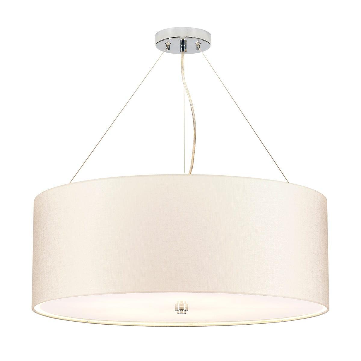 Elstead Pearce 26" Pendant with Chrome Ceiling Pan-Ceiling Pendant Lights-Elstead Lighting-1-Tiffany Lighting Direct