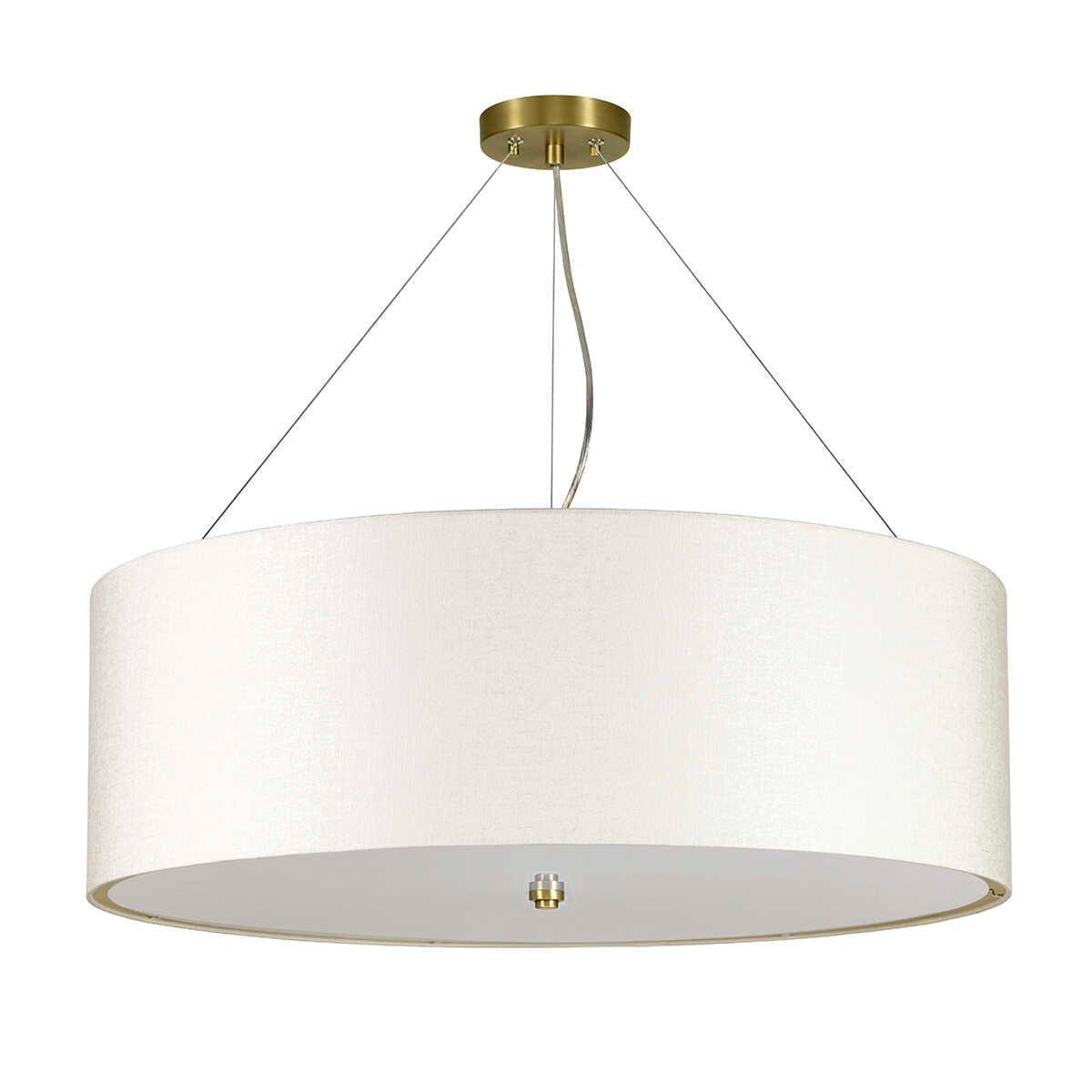 Pearce 30" Pendant - Brass Ceiling Pan Designers Light Box-Ceiling Pendant Lights-Elstead Lighting-6-Tiffany Lighting Direct