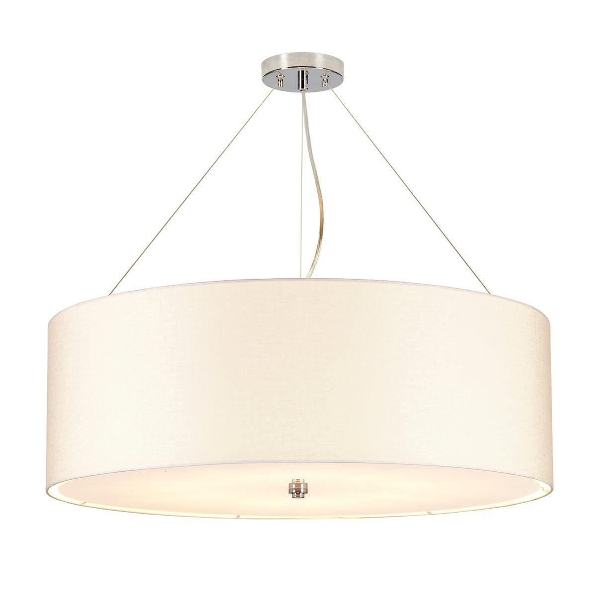 Elstead Pearce 30" Pendant with Chrome Ceiling Pan-Ceiling Pendant Lights-Elstead Lighting-1-Tiffany Lighting Direct