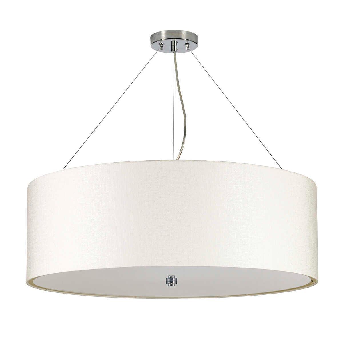Elstead Pearce 30" Pendant with Chrome Ceiling Pan-Ceiling Pendant Lights-Elstead Lighting-6-Tiffany Lighting Direct