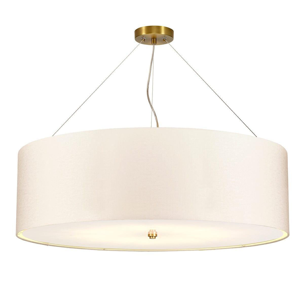 Elstead Pearce 34" Pendant - Aged Brass Ceiling Pan-Ceiling Pendant Lights-Elstead Lighting-1-Tiffany Lighting Direct