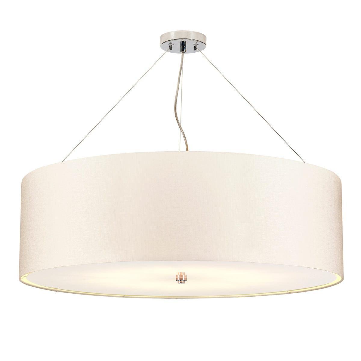 Elstead Pearce 34" Pendant with Chrome Ceiling Pan-Ceiling Pendant Lights-Elstead Lighting-1-Tiffany Lighting Direct