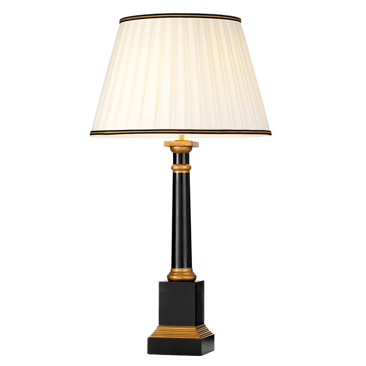 Box Peronne Table Lamp With Tall Off-White Empire Shade Elstead Lighting 1