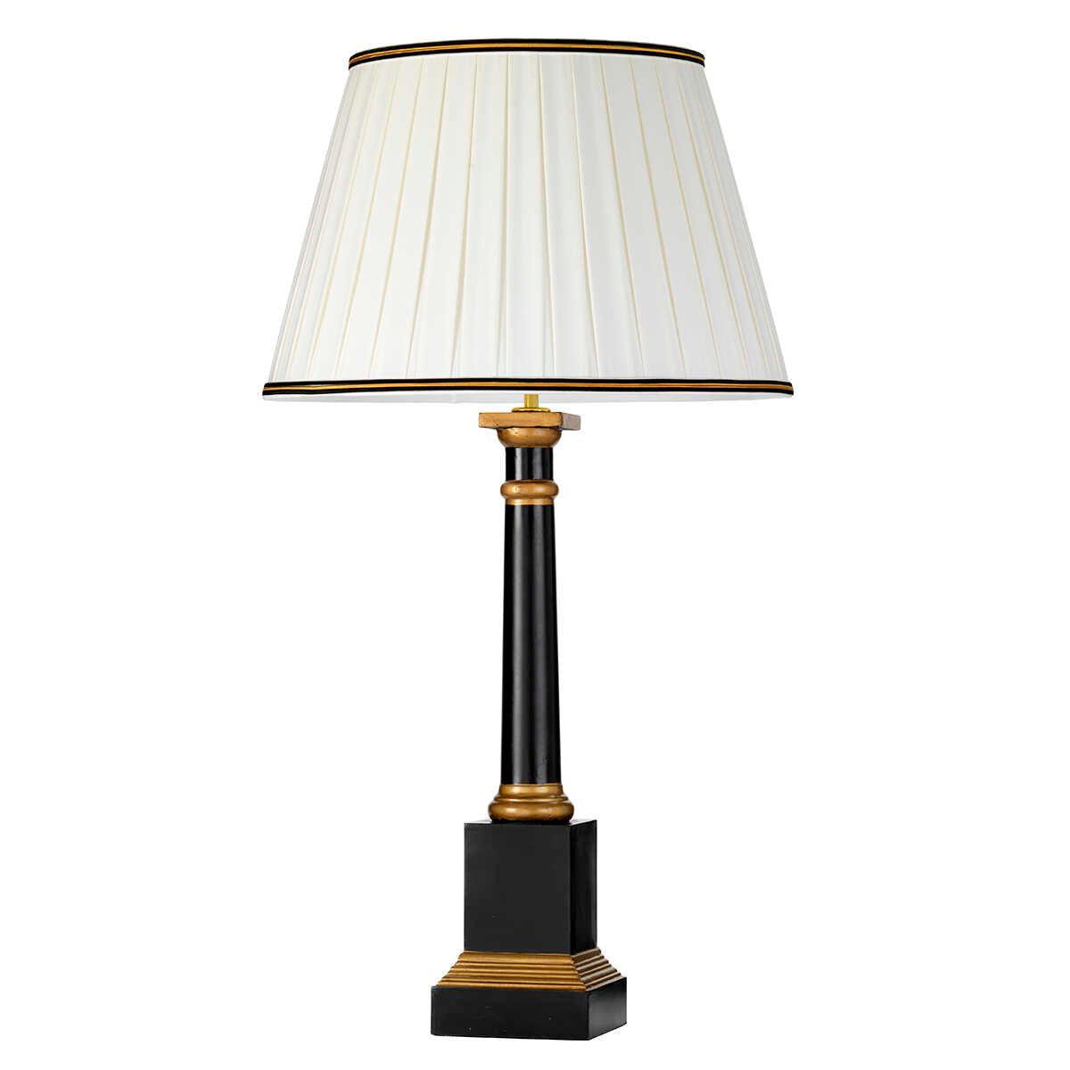 Box Peronne Table Lamp With Tall Off-White Empire Shade Elstead Lighting 3