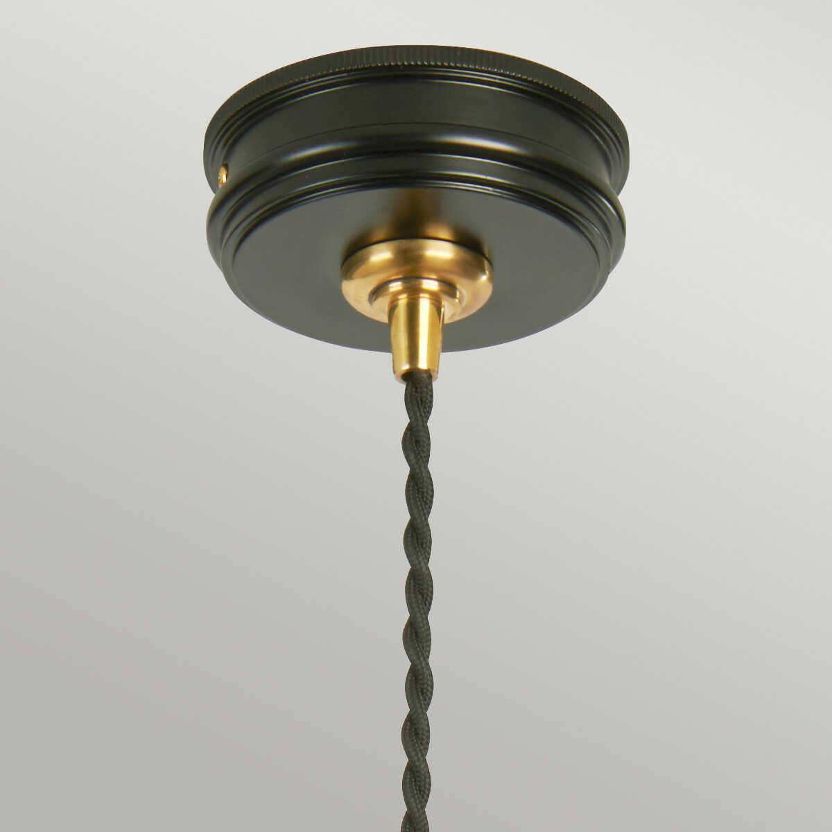Elstead Douille 1 Light Black & Polished Brass Ceiling Pendant-Ceiling Pendant Lights-Elstead Lighting-5-Tiffany Lighting Direct