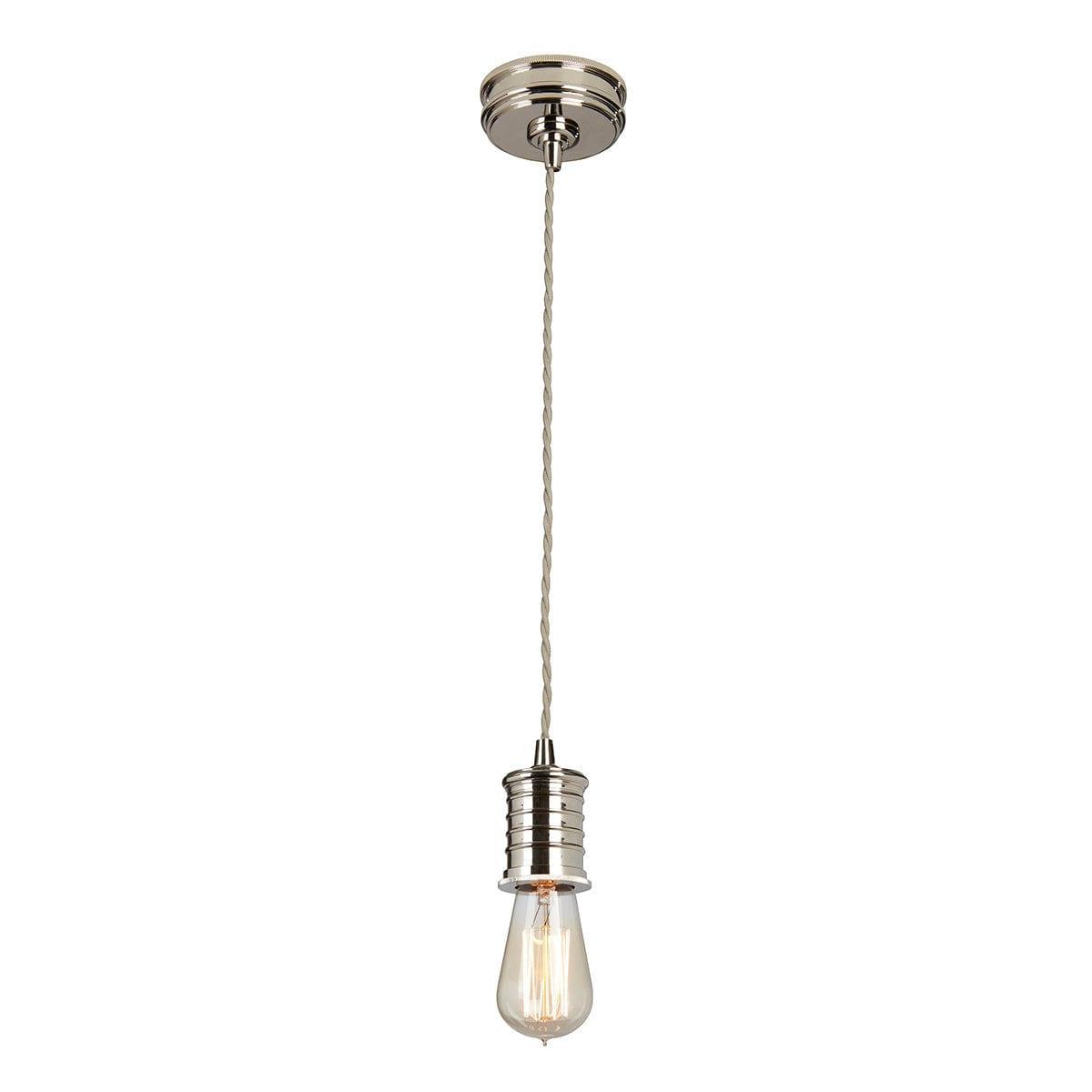 Elstead Douille 1 Light Polished Nickel Ceiling Pendant Light-Ceiling Pendant Lights-Elstead Lighting-1-Tiffany Lighting Direct