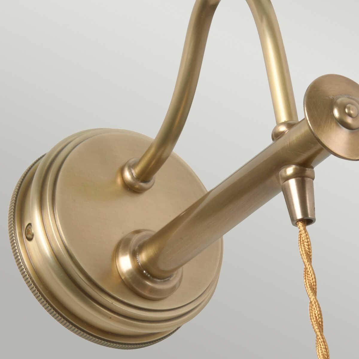 Douille 1 Light Aged Brass Wall Light ,DOUILLE1-AB,Elstead Lighting, hallway lighting close up