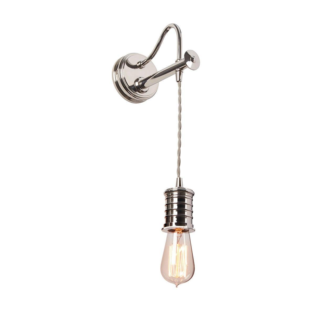 douille 1 light polished nickel wall light elstead lighting