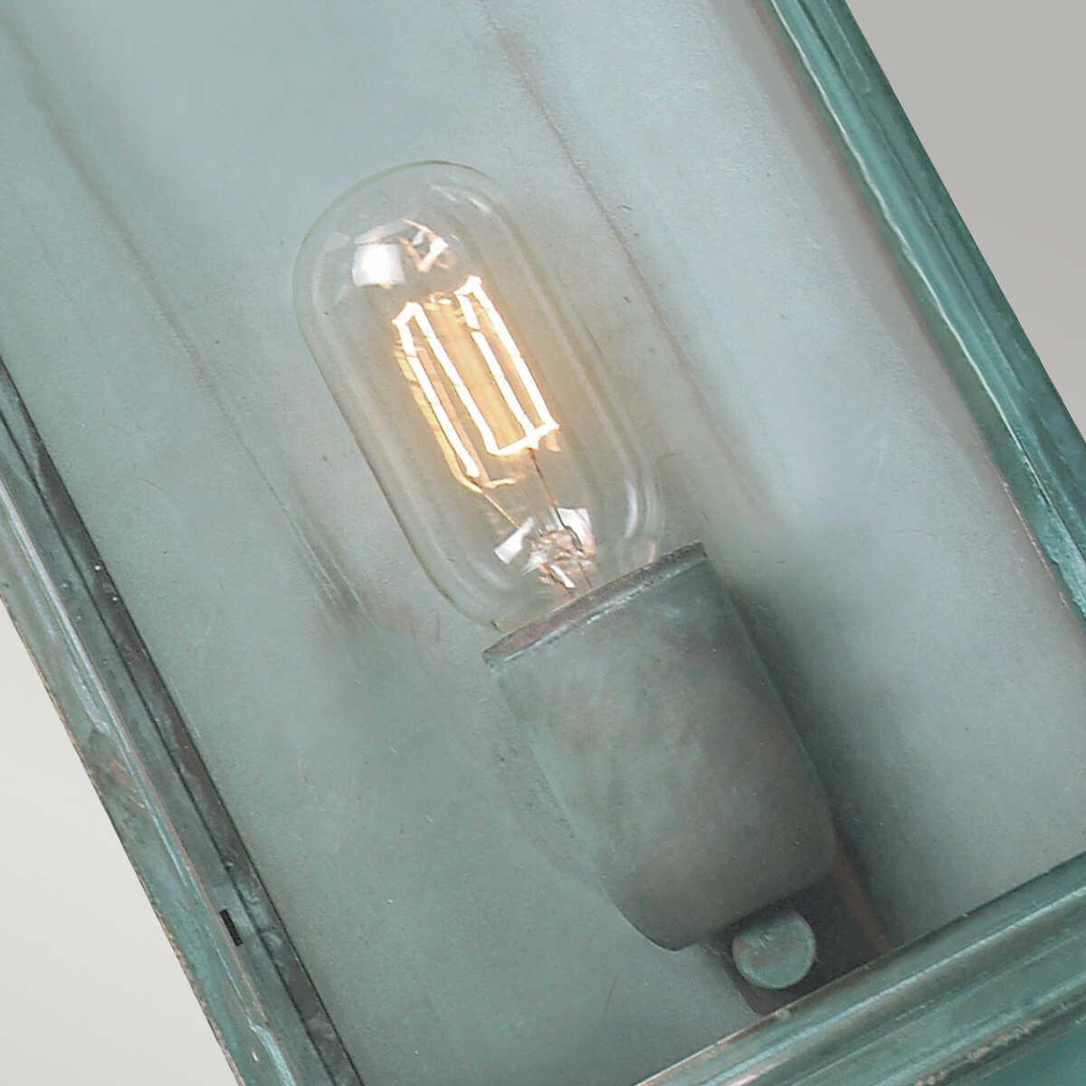 Elstead Downing Street Finish_Finish_Verdigris Finish Outdoor Flush Wall Lantern 4