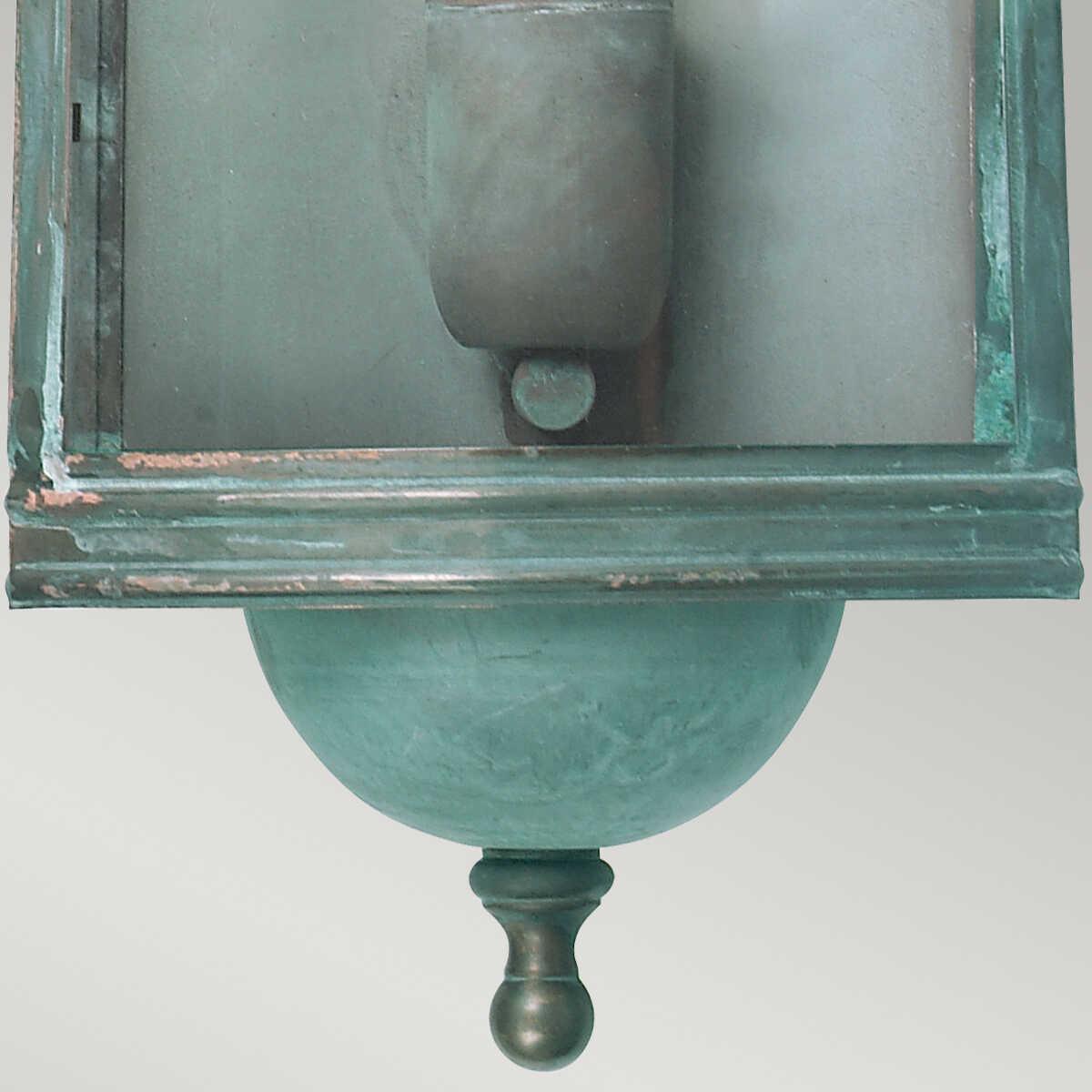Elstead Downing Street Finish_Finish_Verdigris Finish Outdoor Flush Wall Lantern 5