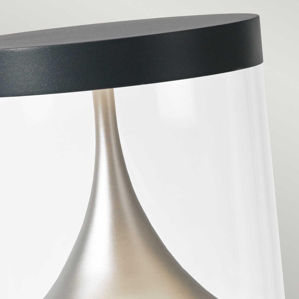 norlys egersund led medium graphite outdoor bollard light Close Up