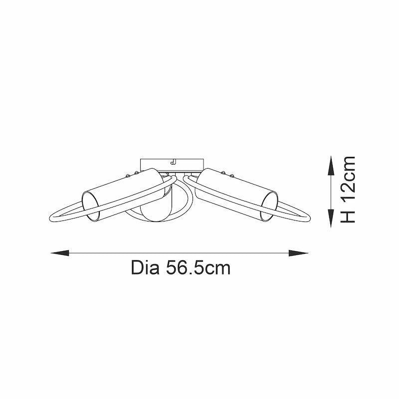 Amari 3 Light Semi Flush Polished Brass Ceiling Light Endon Living room Image3