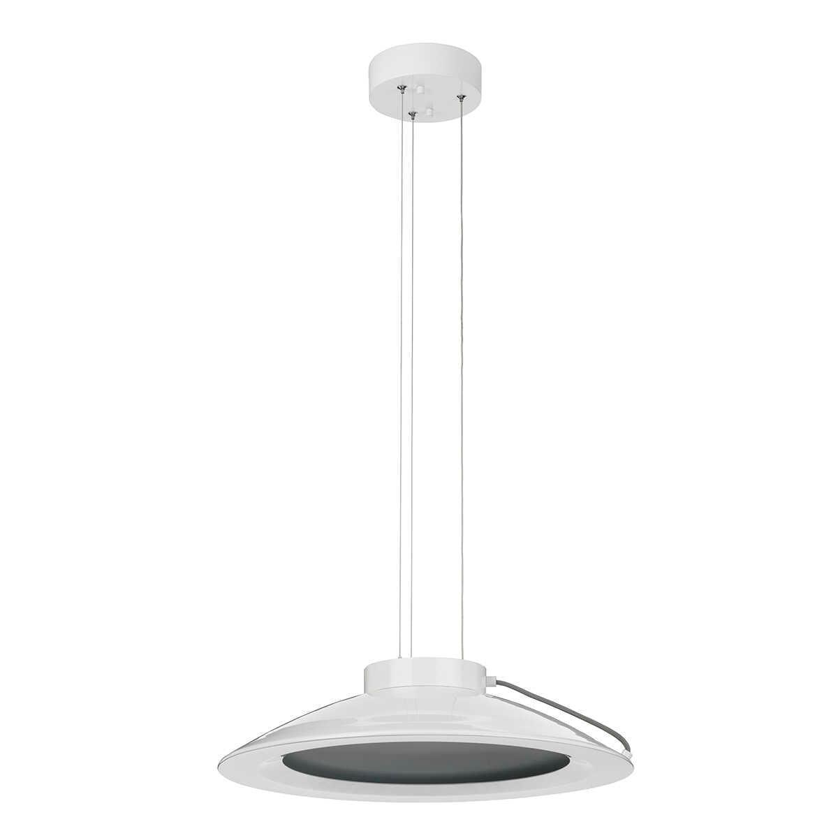 Elstead Europa 1 Light Large LED White Ceiling Pendant-Ceiling Pendant Lights-Elstead Lighting-3-Tiffany Lighting Direct