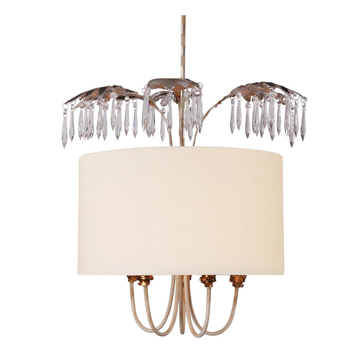 Flambeau Antoinette 5 Light Gold & Silver Ceiling Pendant-Ceiling Pendant Lights-Elstead Lighting-1-Tiffany Lighting Direct