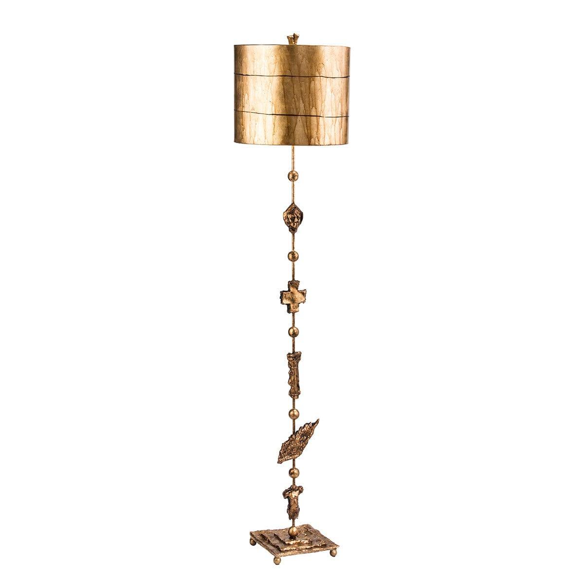 Flambeau Fragment 1 Light Gold Floor Lamp by Elstead Lighting 1