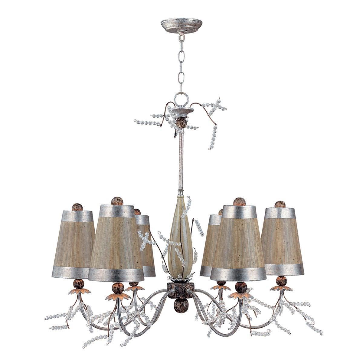 Flambeau Kristal Luxe 6 Light Chandelier Ceiling Light-Elstead Lighting-1-Tiffany Lighting Direct
