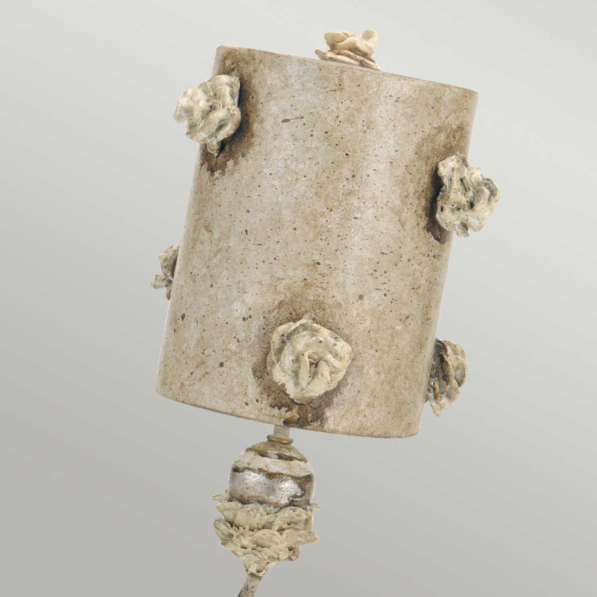 Flambeau La Fleurette 1 Light Table Lamp - Cream, Tan & Gold 2