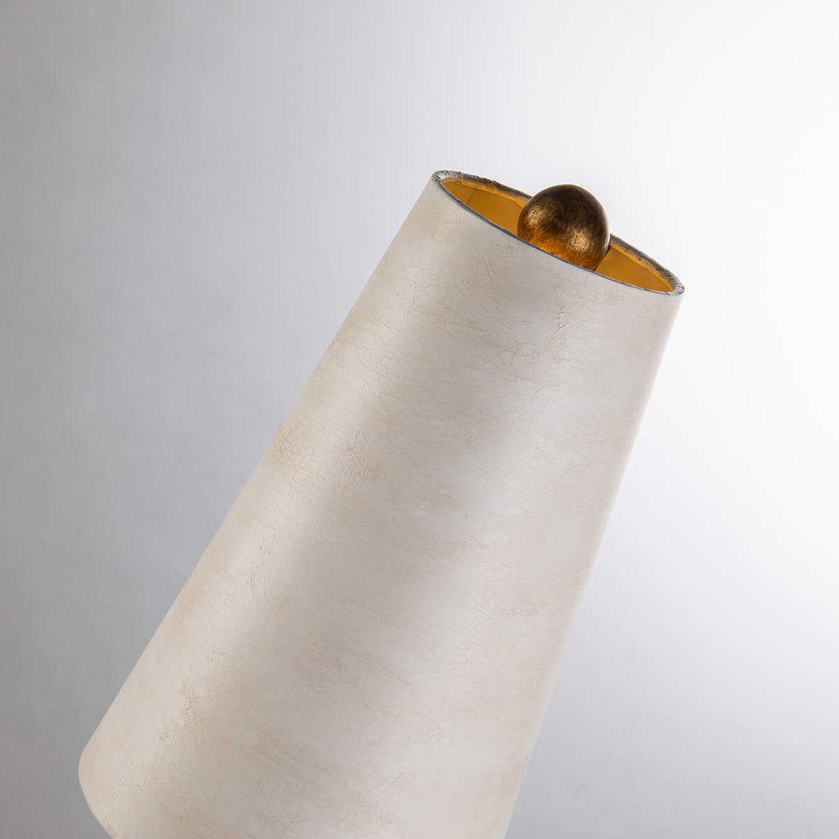 Flambeau Leda 1 Light Table Lamp - Cream Patina 2