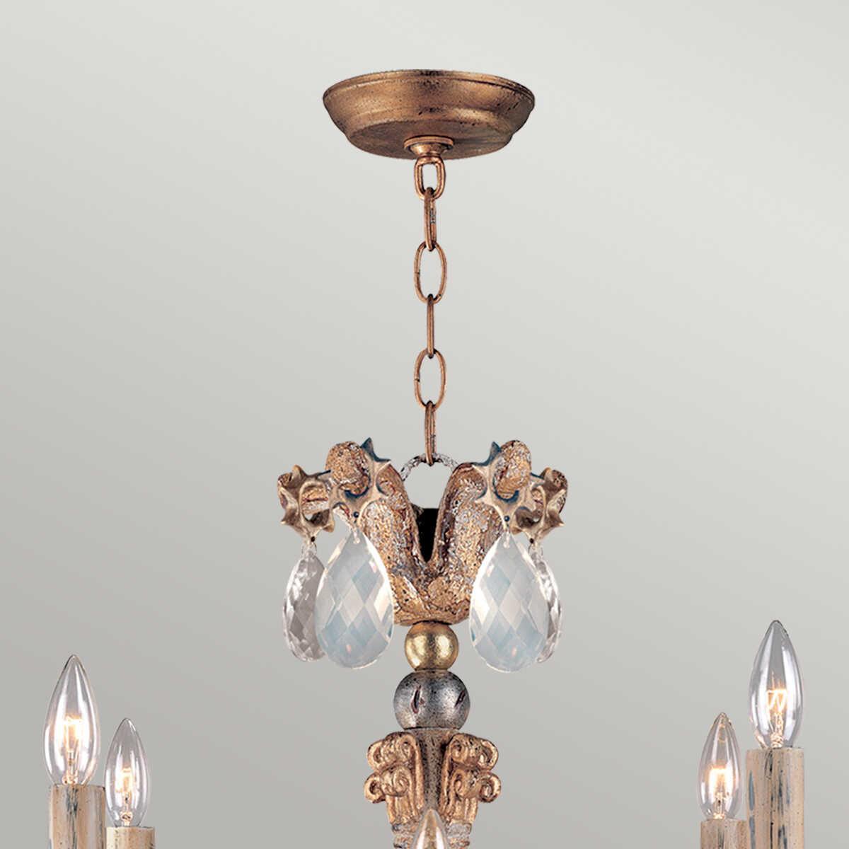 Flambeau Mignon Gold & Silver 8 Arm Chandelier-Elstead Lighting-5-Tiffany Lighting Direct