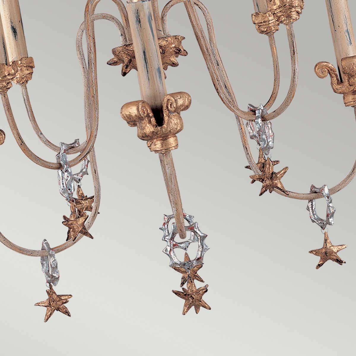Flambeau Mignon Gold & Silver 8 Arm Chandelier-Elstead Lighting-6-Tiffany Lighting Direct