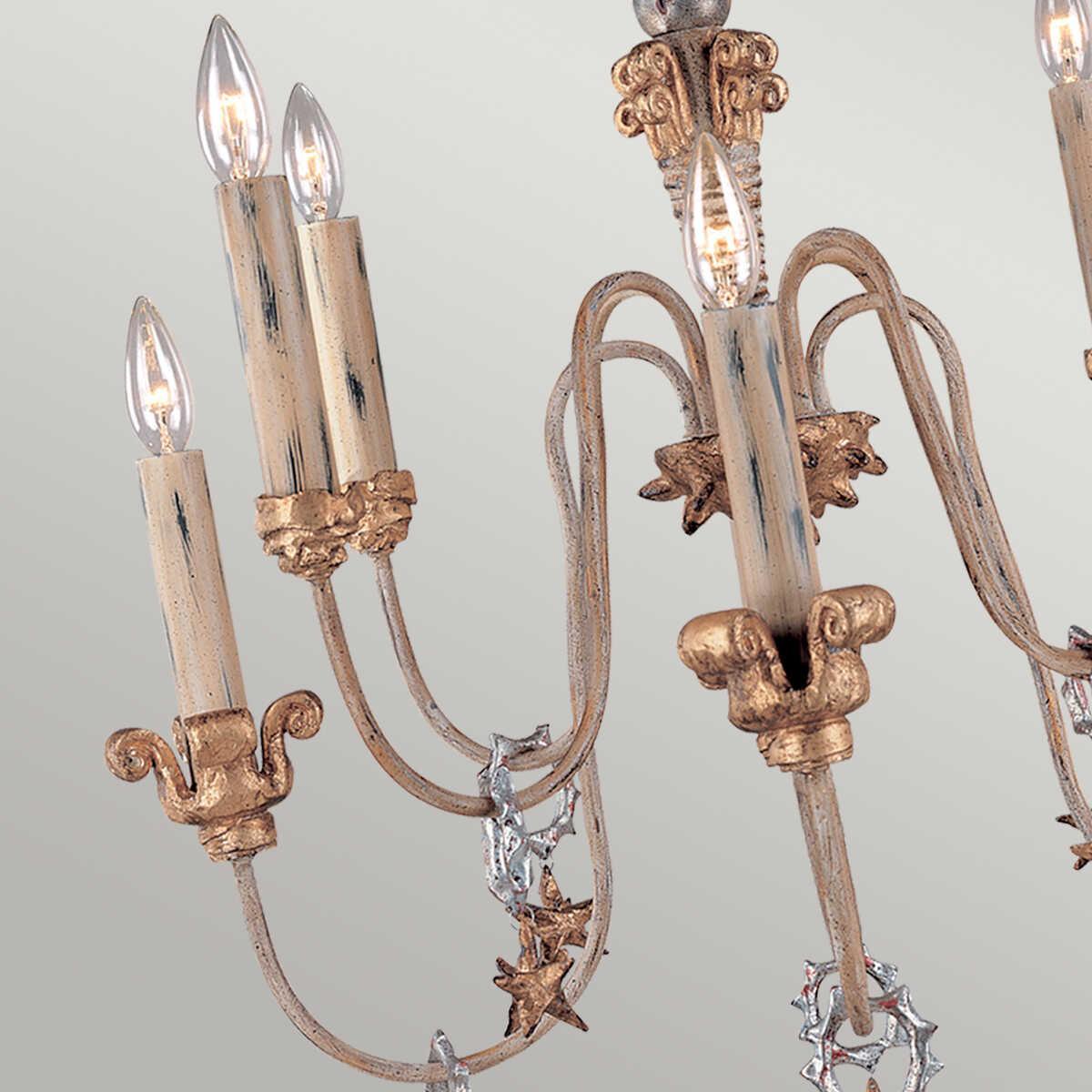 Flambeau Mignon Gold & Silver 8 Arm Chandelier-Elstead Lighting-7-Tiffany Lighting Direct