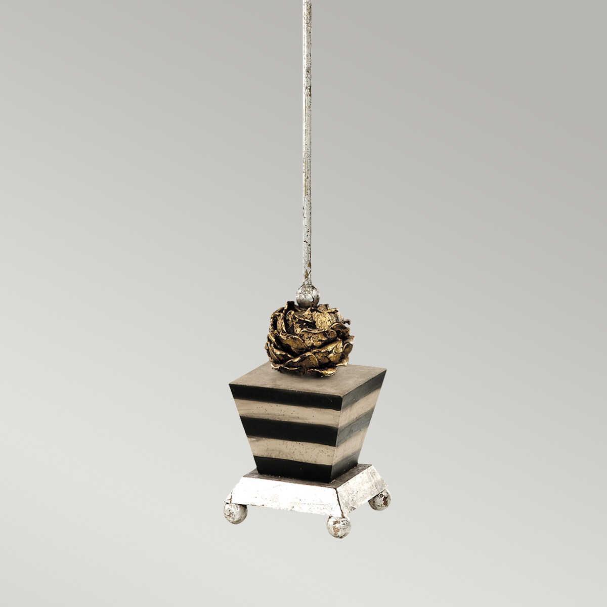 Flambeau Peony 1 Light Table Lamp - Taupe & Black 4