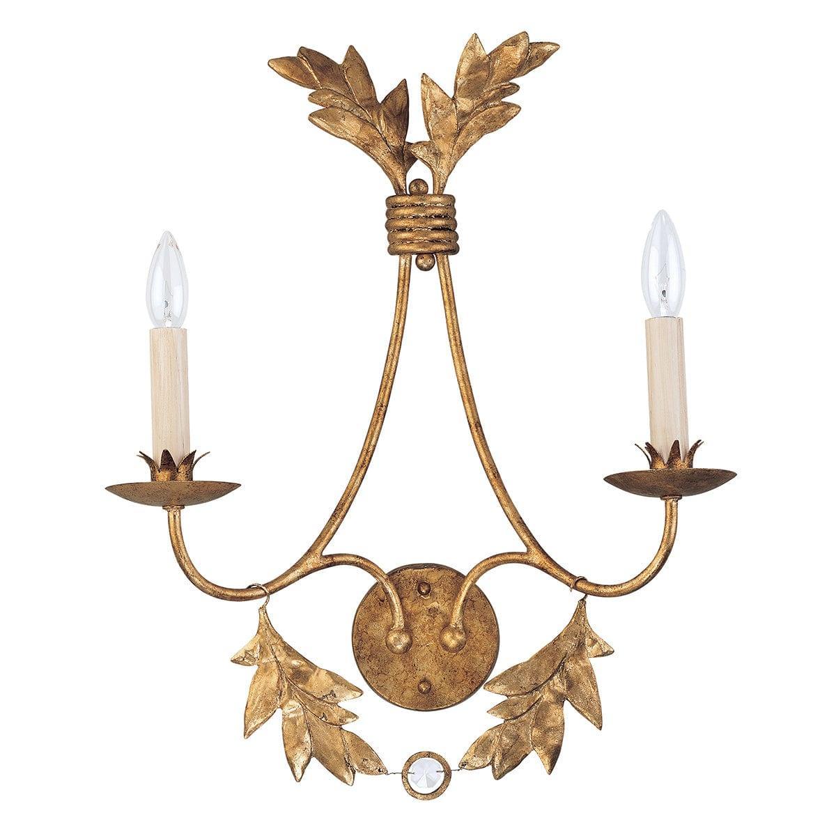 Flambeau Sweet Olive 2 Light Gold Wall Light image 1