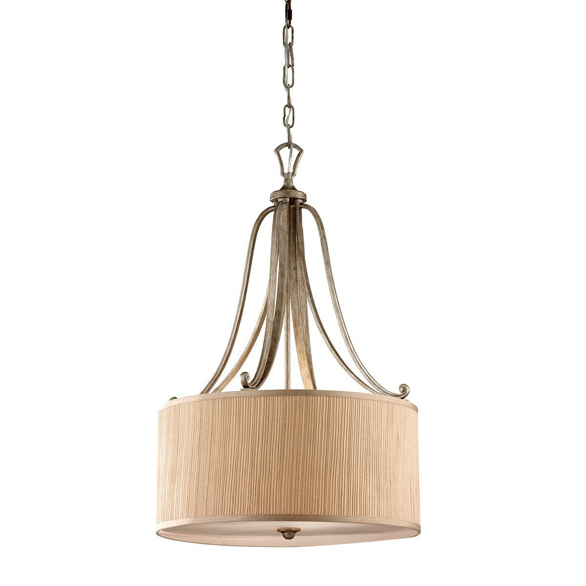 Feiss Abbey 3 Light Silver Pendant Ceiling Light-Ceiling Pendant Lights-Elstead Lighting-1-Tiffany Lighting Direct