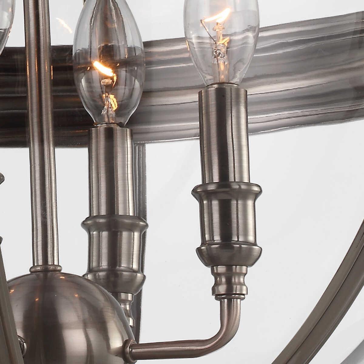 Feiss Adams Nickel Ceiling Lantern - 4 Light-Ceiling Pendant Lights-Elstead Lighting-7-Tiffany Lighting Direct