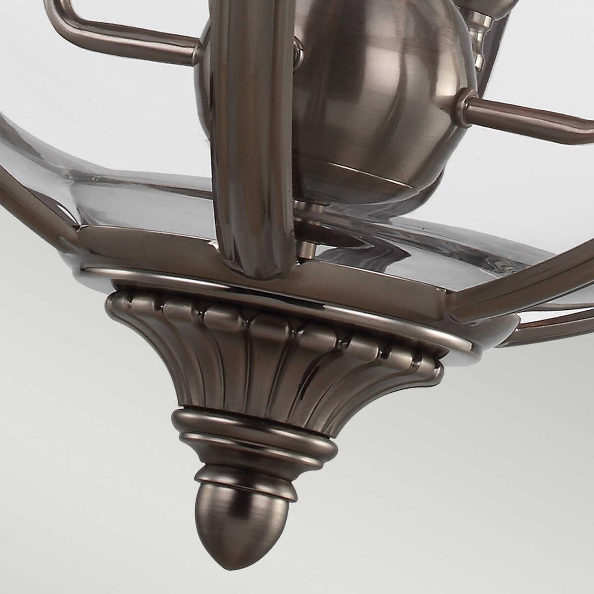 Feiss Adams Nickel Ceiling Lantern - 4 Light-Ceiling Pendant Lights-Elstead Lighting-8-Tiffany Lighting Direct