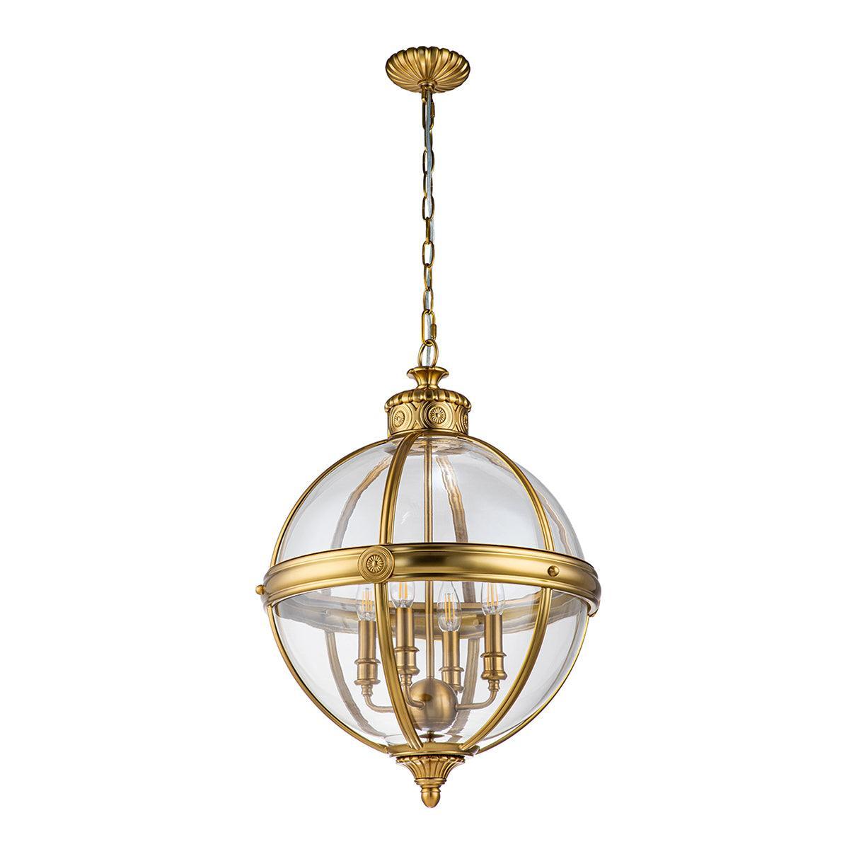 Feiss Adams 4 Light Pendant Chandelier - Brushed Bronze-Ceiling Pendant Lights-Elstead Lighting-5-Tiffany Lighting Direct