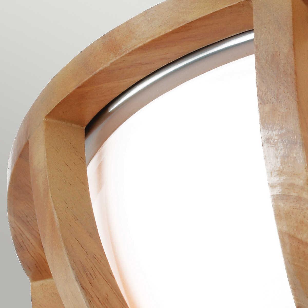 Feiss Allier Flush Mount 2 Light Wood Ceiling Light Living Room Image 6