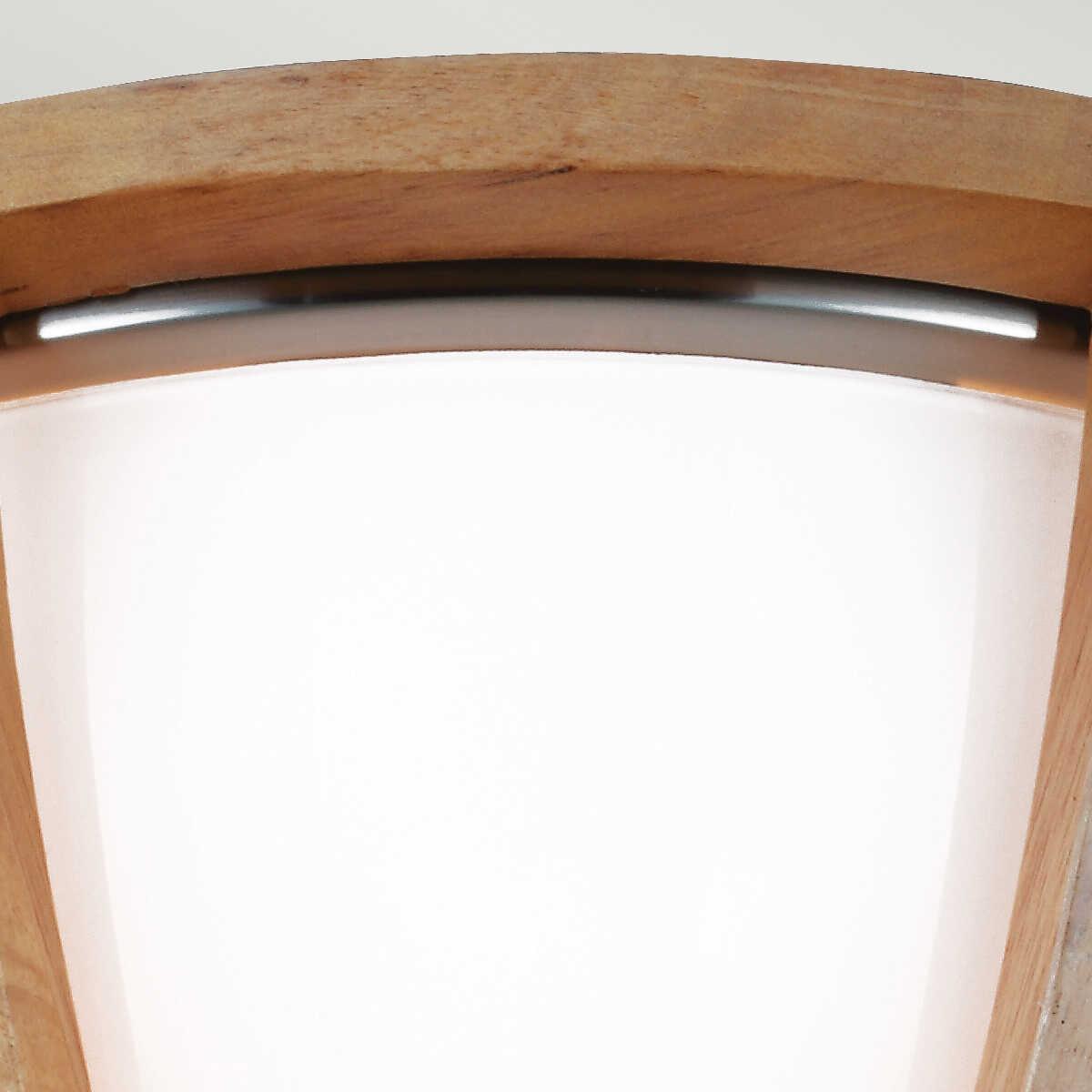 Feiss Allier Flush Mount 2 Light Wood Ceiling Light Living Room Image 7