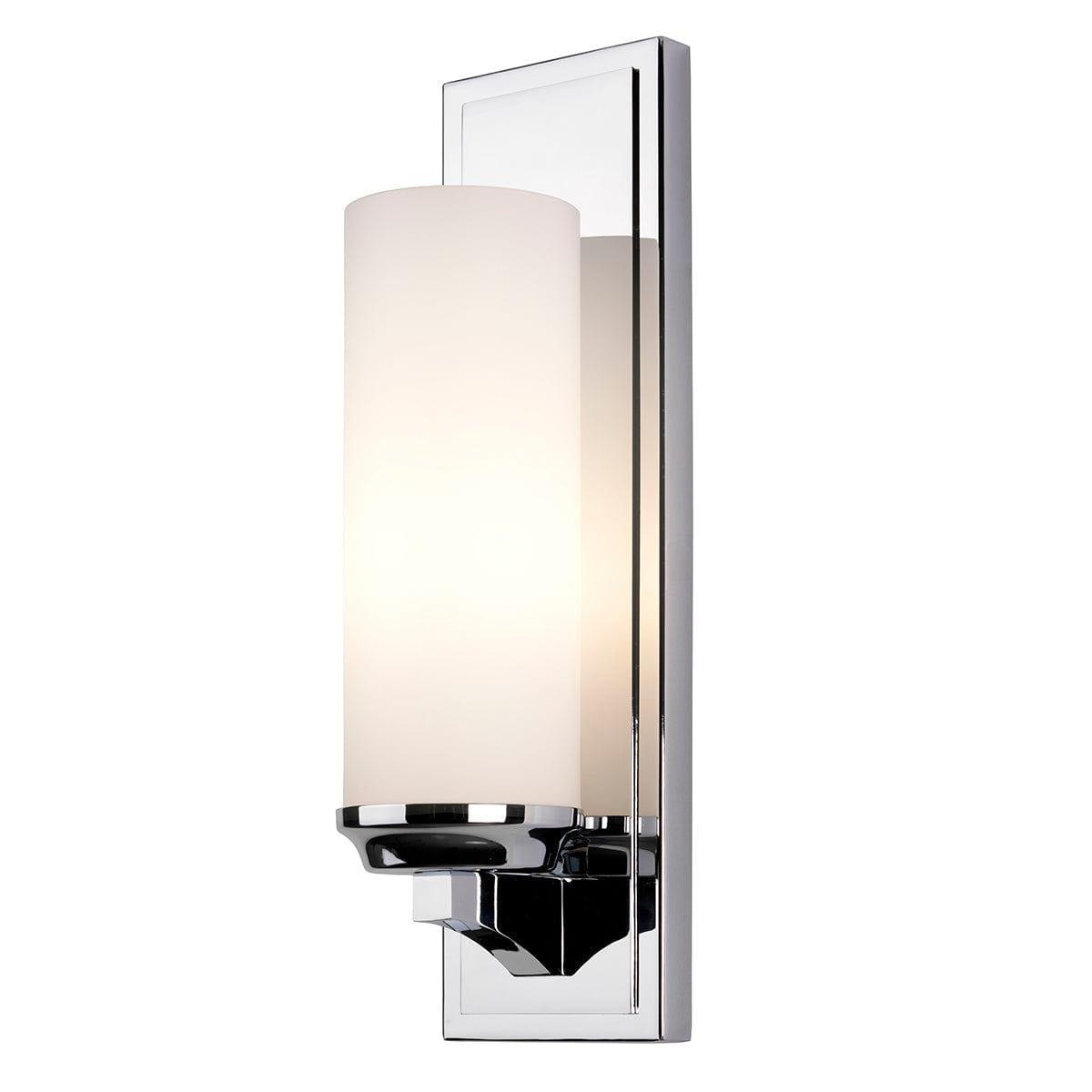 feiss amalia 1 light large polished chrome bathroom wall light