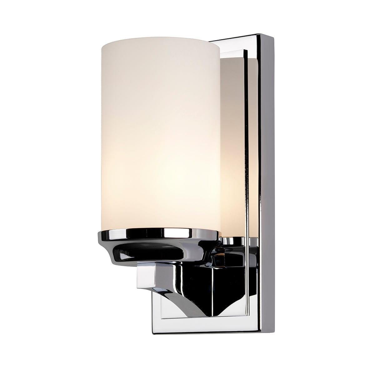 feiss amalia small polished chrome bathroom wall light