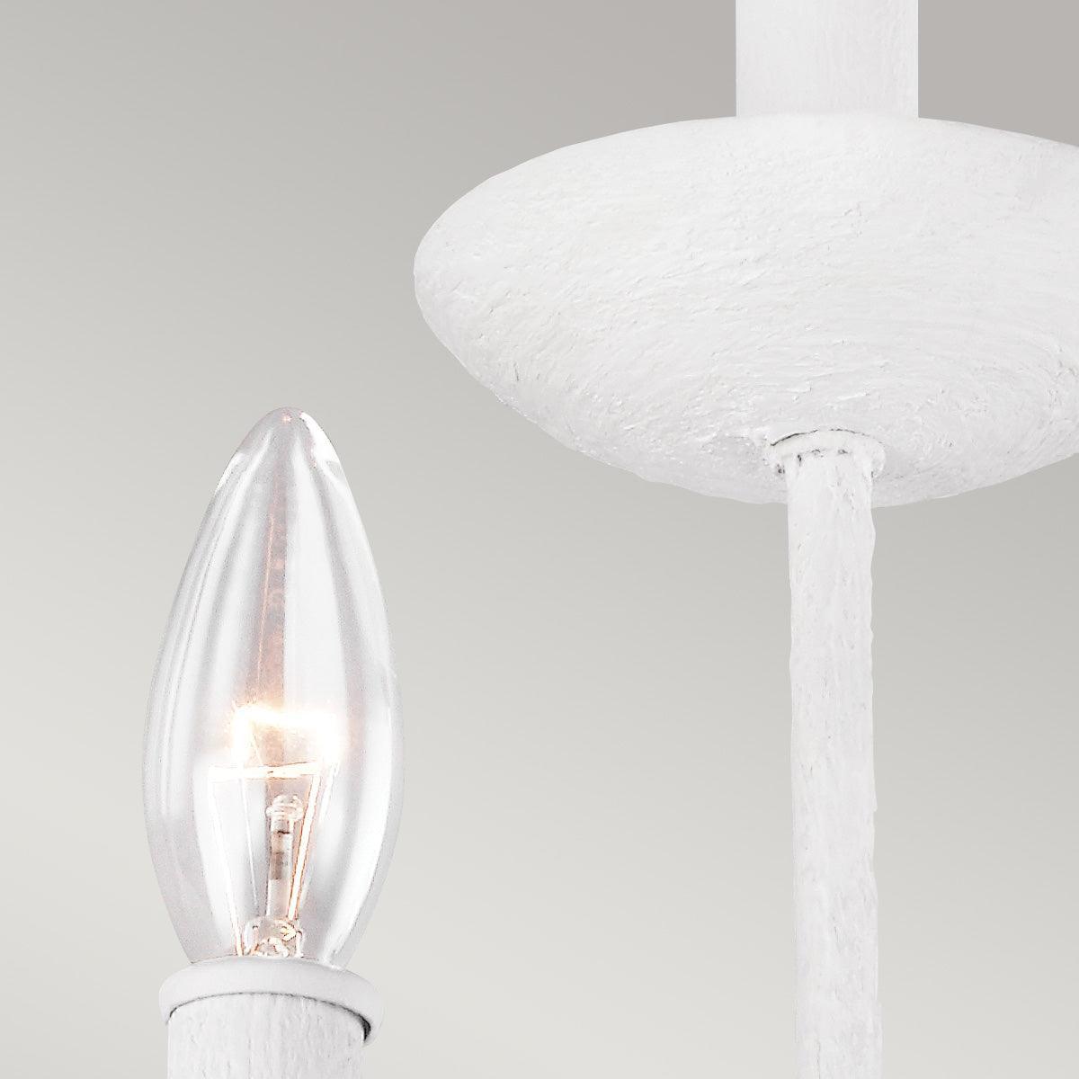 feiss annie 3 light white wall light Detailed Close Up