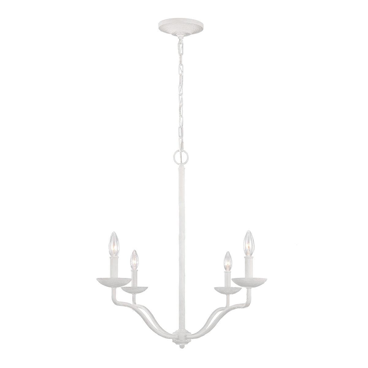Feiss Annie 4 Light White Chandelier-Elstead Lighting-1-Tiffany Lighting Direct