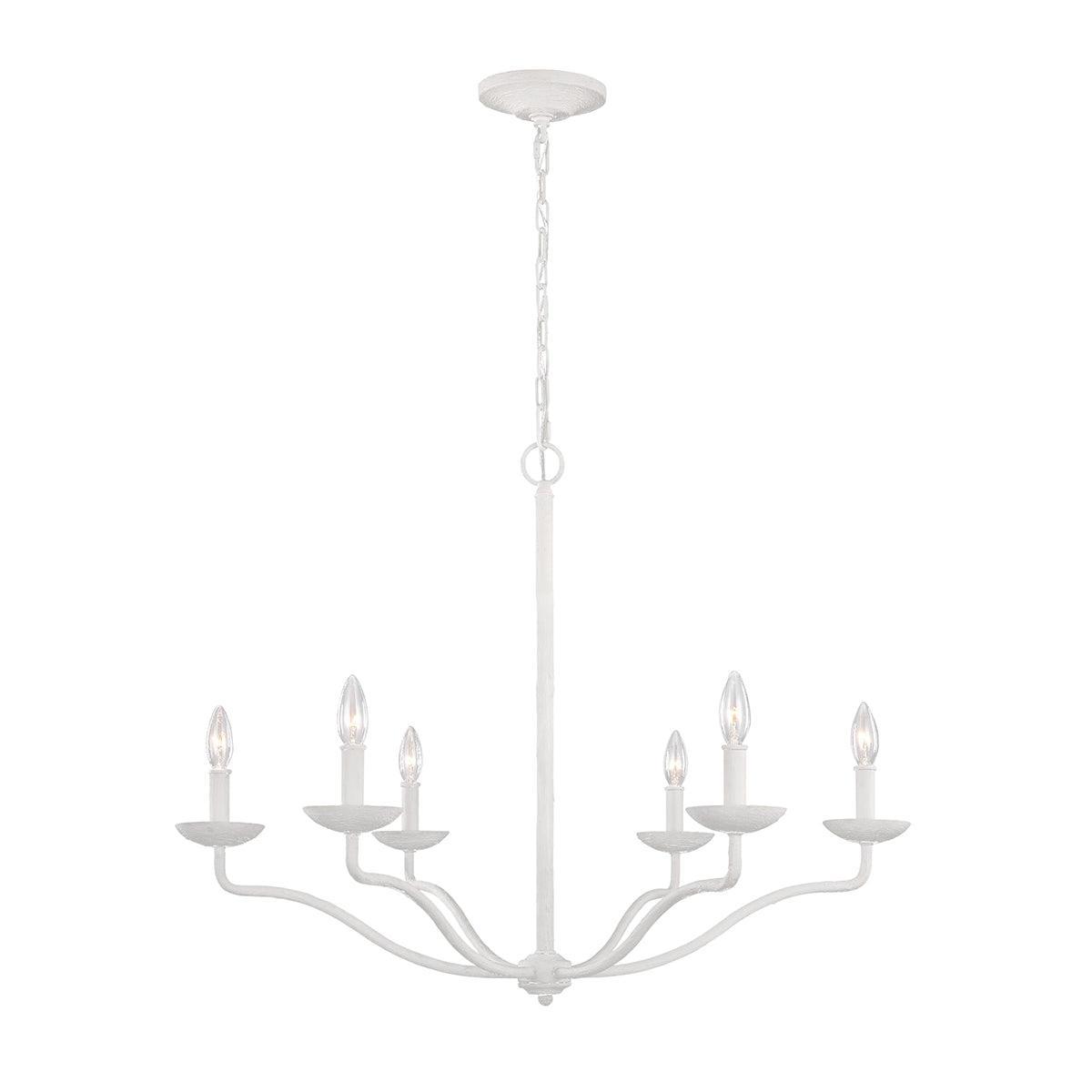 Feiss Annie 6 Light White Chandelier-Elstead Lighting-1-Tiffany Lighting Direct
