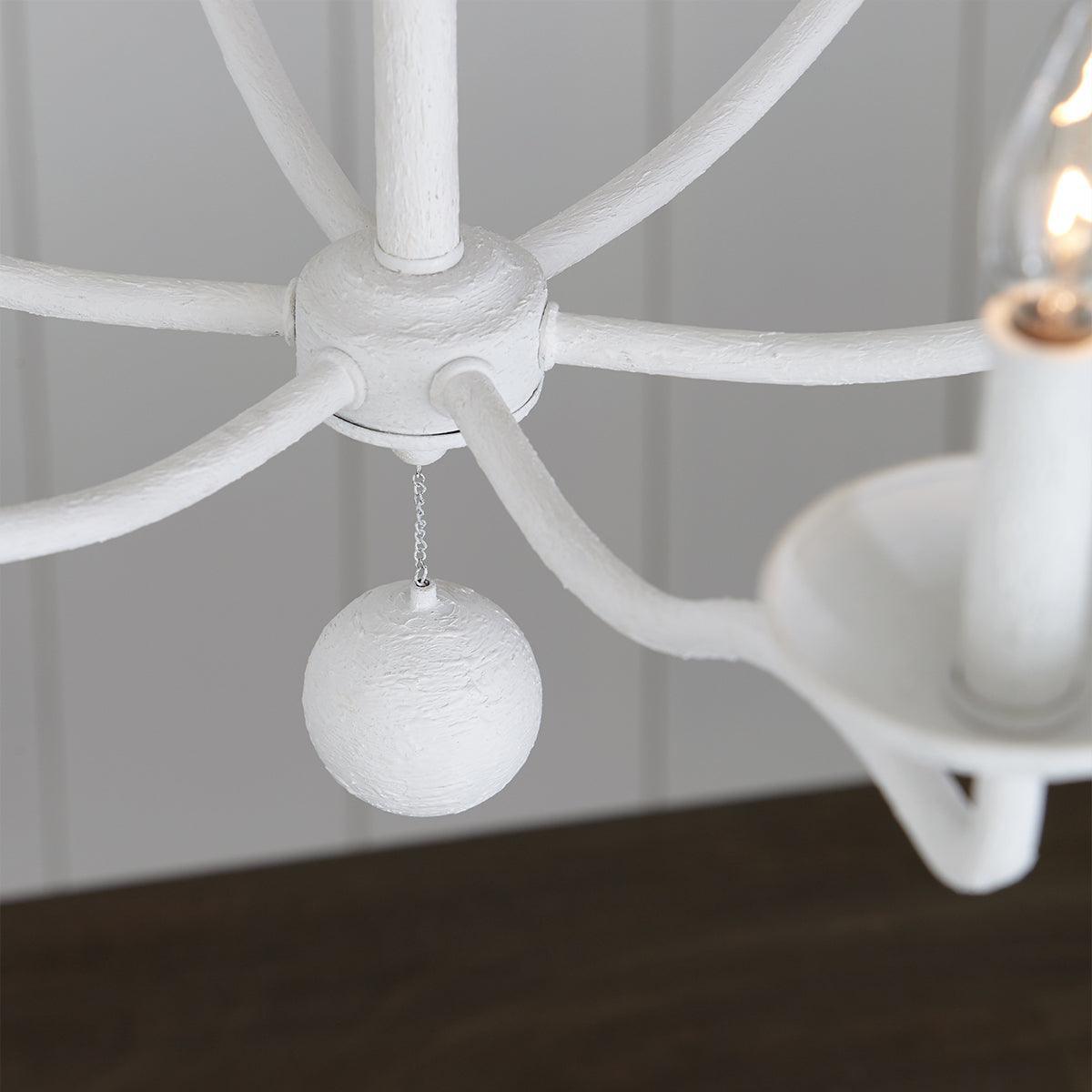 Feiss Annie 6 Light White Chandelier-Elstead Lighting-5-Tiffany Lighting Direct