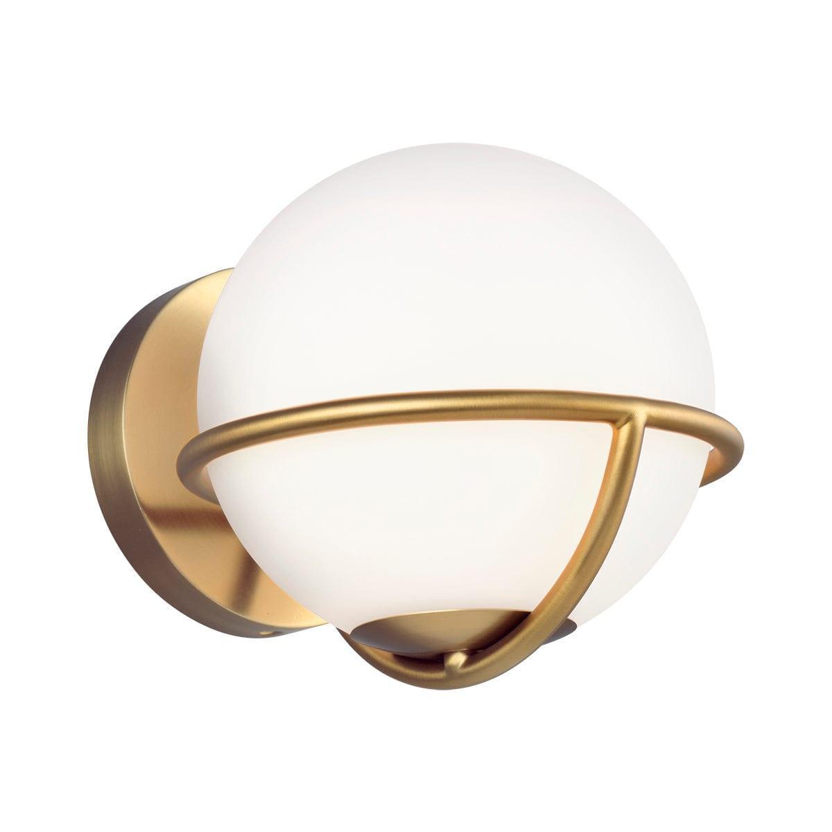 Feiss Apollo 1 Light Brass Wall Light FE-APOLLO1-BB,Elstead Lighting,1