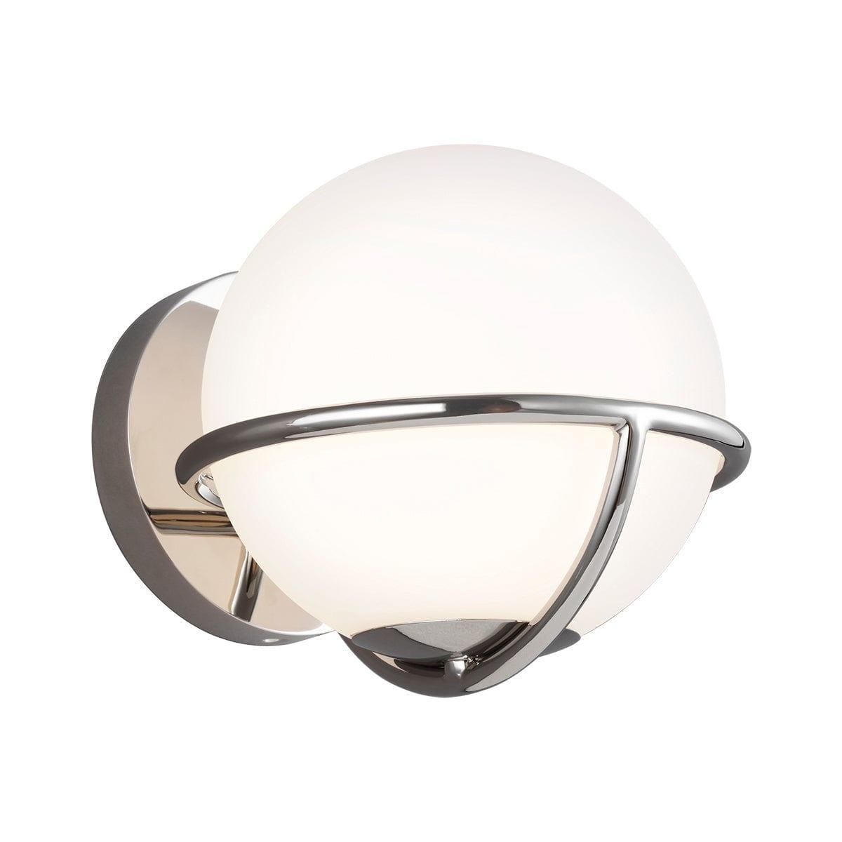 feiss apollo 1 light polished nickel wall light