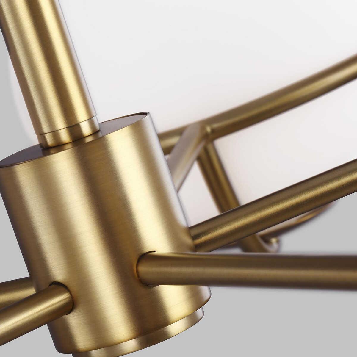 Feiss Apollo 5 Light Chandelier - Burnished Brass-Elstead Lighting-2-Tiffany Lighting Direct