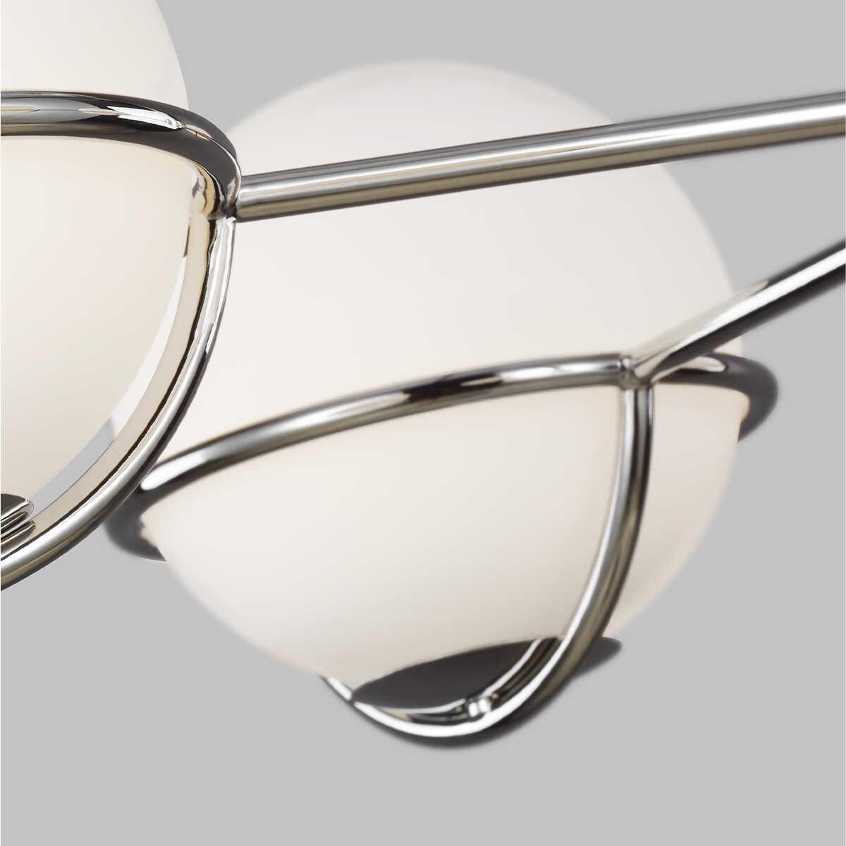 Feiss Apollo 5 Light Chandelier - Polished Nickel-Elstead Lighting-5-Tiffany Lighting Direct