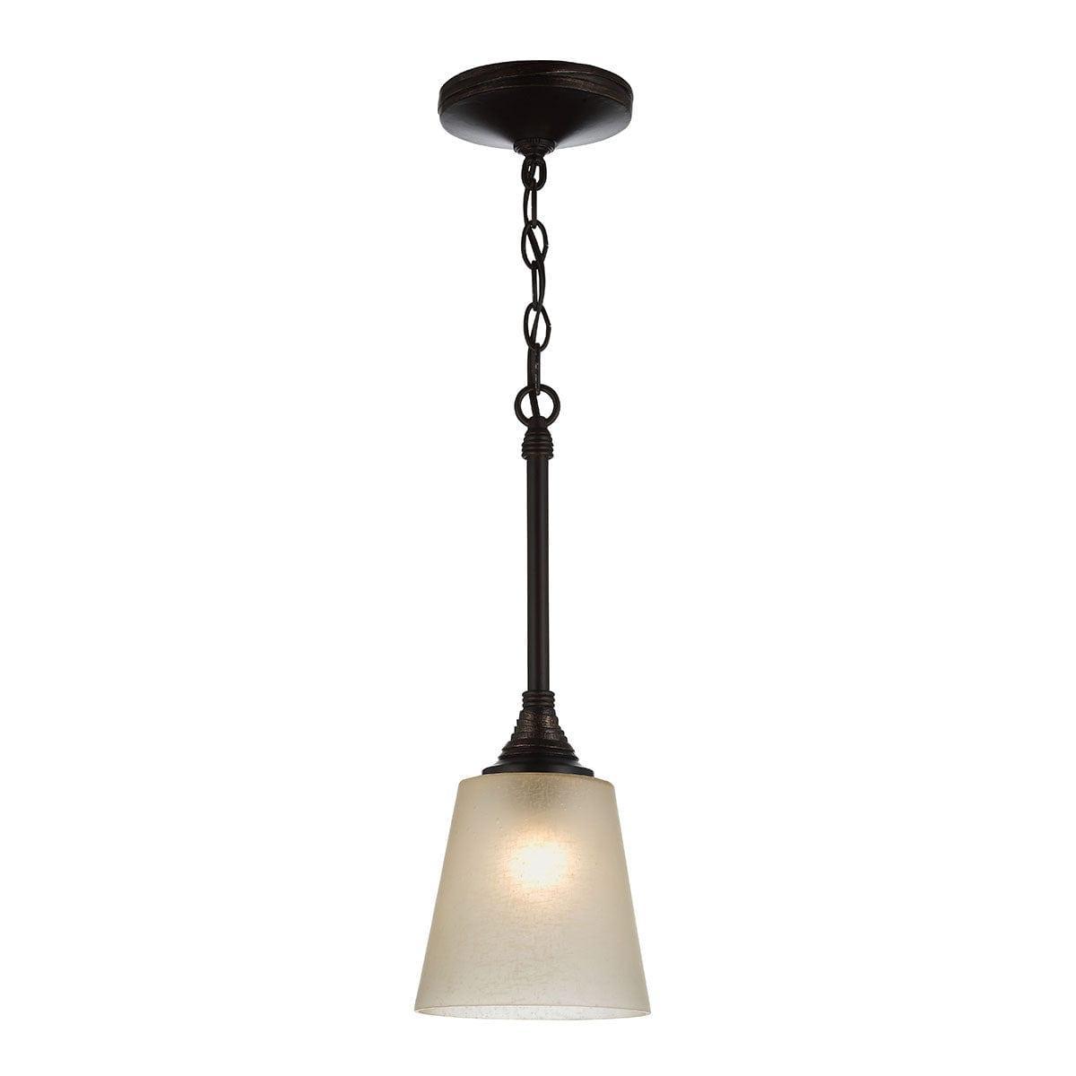 Feiss Arbor Creek 1 Light Bronze Mini Pendant Light-Ceiling Pendant Lights-Elstead Lighting-1-Tiffany Lighting Direct