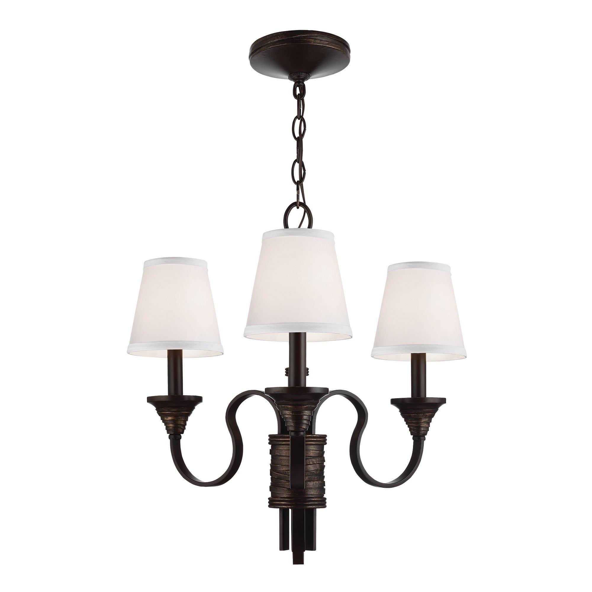 Feiss Arbor Creek 3 Light Bronze Chandelier-Elstead Lighting-1-Tiffany Lighting Direct