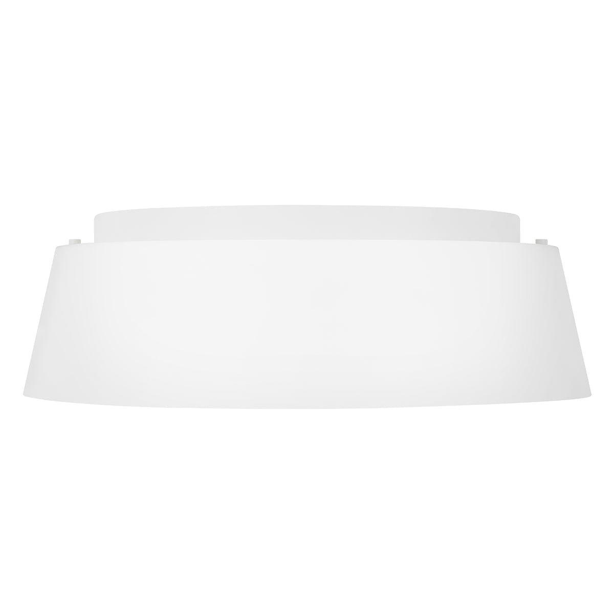 Feiss Asher 3 Light Matte White Flush Ceiling Light Living Room Image 1