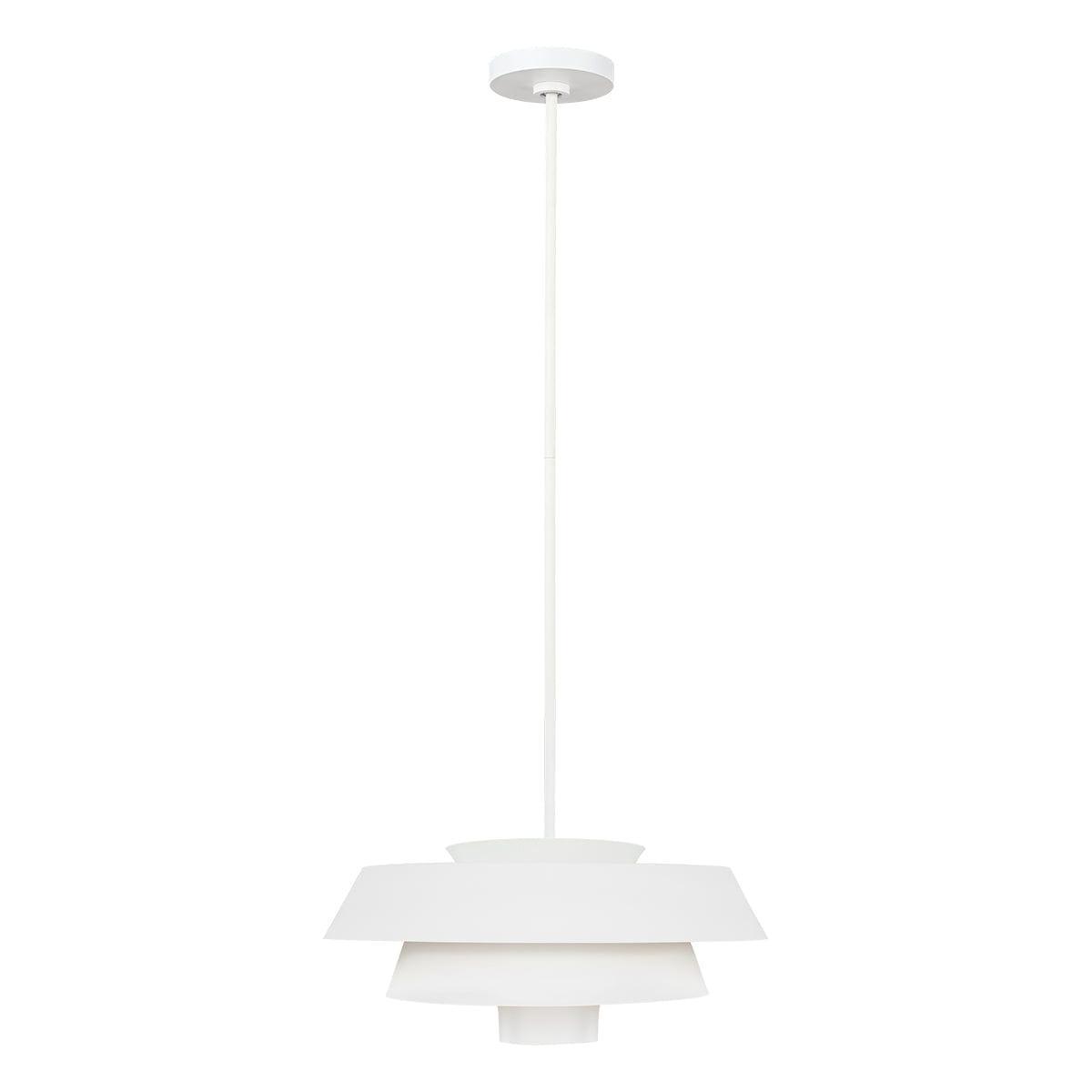 Feiss Brisbin 1 Light Matte White Pendant Ceiling Light-Ceiling Pendant Lights-Elstead Lighting-1-Tiffany Lighting Direct