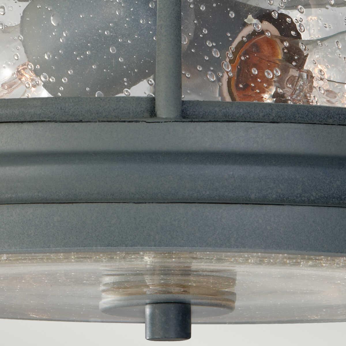 elstead chelsea harbour storm cloud finish outdoor flush lantern Detailed Close Up
