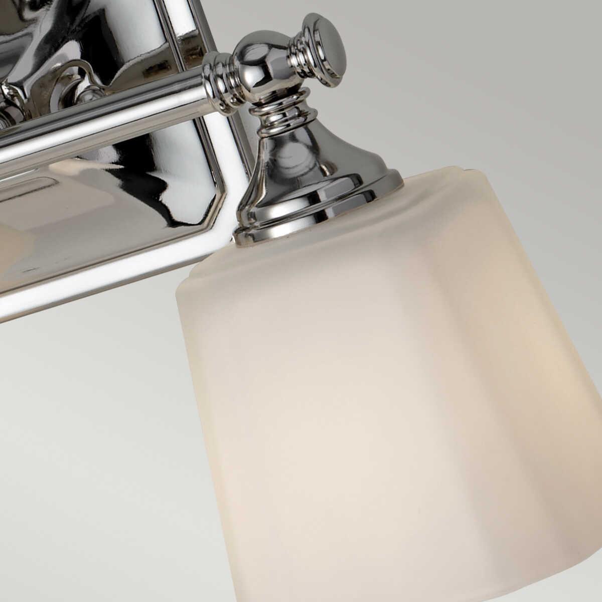 feiss concord 2 light above mirror polished chrome bathroom light Detailed Close Up